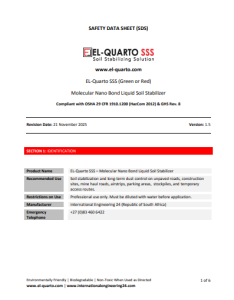 Safety Data Sheet Cover